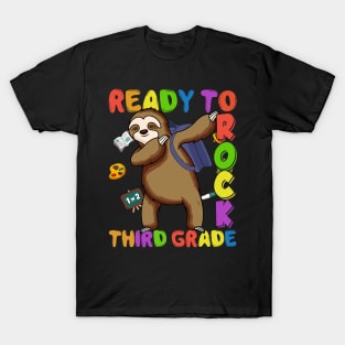 Dabbing 3rd Grade Sloth Back To School T-Shirt